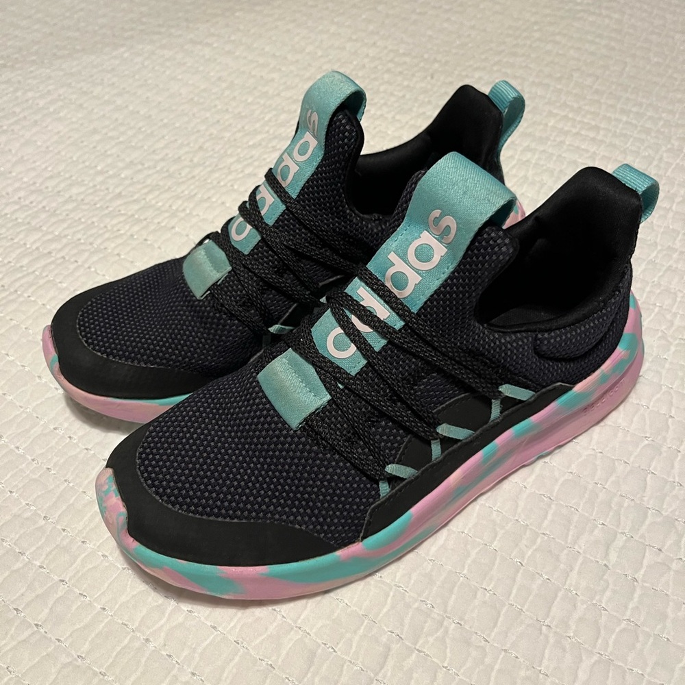 Adidas Black and Teal Sneakers